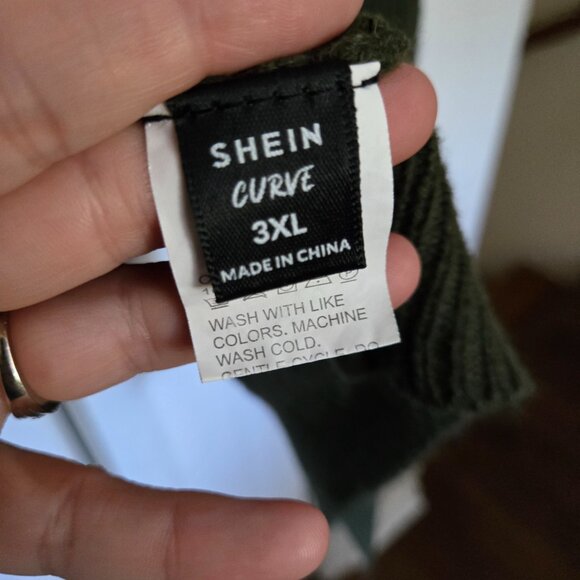 Shein curve green floral embroidered cardigan 3xl - Picture 5 of 7